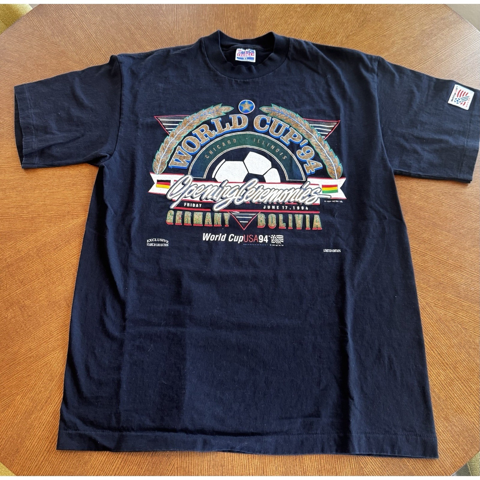 World Cup Usa 1994 TShirt Soccer Opening Ceremonies New York Usa Ireland Italy